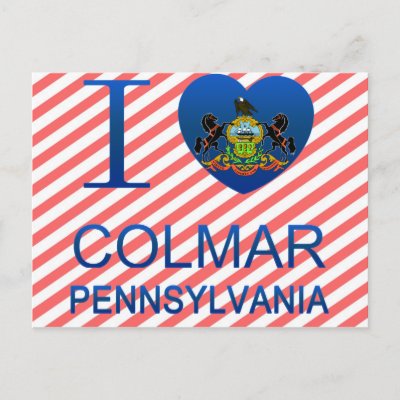 I Love Colmar, PA Post Card by