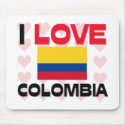 I Love Colombia mousepads