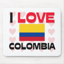 I Love Colombia mousepads
