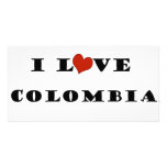 I Love Colombia Personalized Photo Card
