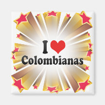 I Love Colombianas Refrigerator Magnet
