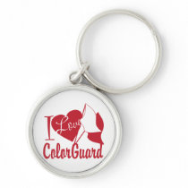 I Love ColorGuard keychains