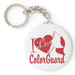 I Love ColorGuard Keychain