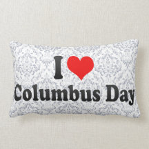 I love Columbus Day Throw Pillows
