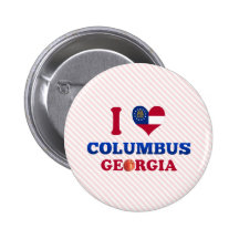 I Love Columbus, Georgia Pinback Button