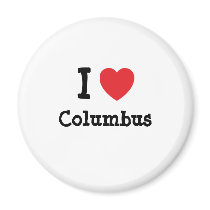 I love Columbus heart custom personalized magnets by funnycustomtshirts I love Columbus heart custom personalized magnets