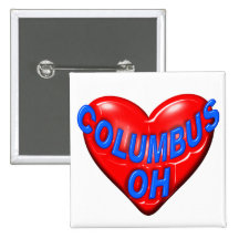 I Love Columbus Ohio Buttons