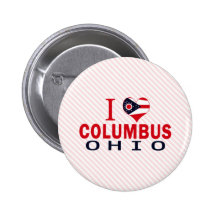 I love Columbus, Ohio Pinback Button