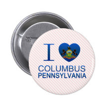 I Love Columbus, PA Button