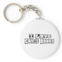 I Love Comic Books Keychains