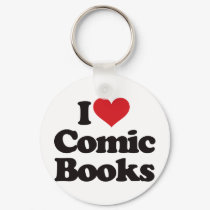 I Love Comic Books keychains by visualnewbie I Love Comic Books keychains