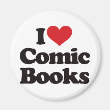 I Love Comic Books Magnet