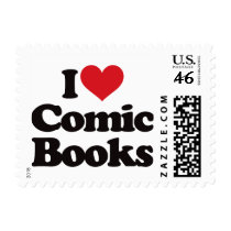 I Love Comic Books postage