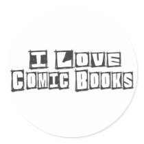 I Love Comic Books stickers