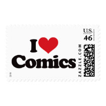 I Love Comics postage by visualnewbie I Love Comics postage
