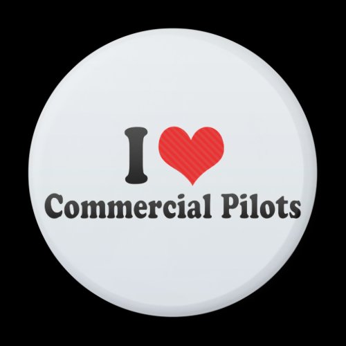 I Love Commercial Pilots Refrigerator Magnets