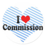 I Love Commission Round Sticker