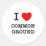 I Love Common Ground Stickers