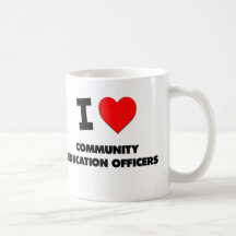 I Love Community Education Officers Coffee Mugs