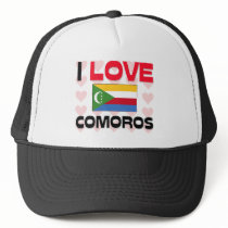 I Love Comoros hats