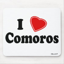 I Love Comoros mousepads
