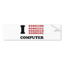 I Love Computer Bumper Stickers