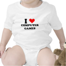 I Love Computer Games Bodysuits