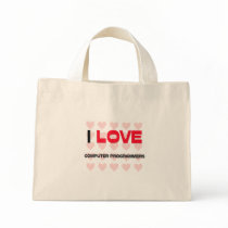 I LOVE COMPUTER PROGRAMMERS bags