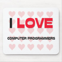 I LOVE COMPUTER PROGRAMMERS mousepads