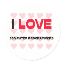 I LOVE COMPUTER PROGRAMMERS stickers by professions I LOVE COMPUTER PROGRAMMERS stickers
