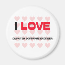I LOVE COMPUTER SOFTWARE ENGINEERS MAGNET