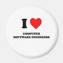 I Love Computer Software Engineers Refrigerator Magnet