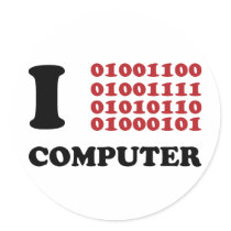 I Love Computer Sticker