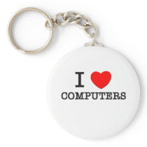 I Love Computers Keychains