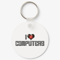 I Love Computers Keychain