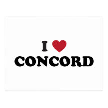 I Love Concord California Post Card