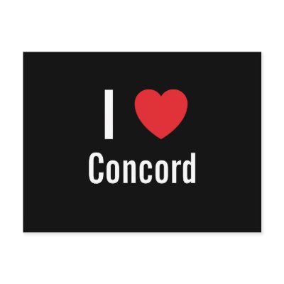 I love Concord Postcard by funnycustomtshirts