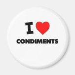 I love Condiments Refrigerator Magnets
