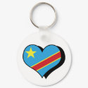 I Love Congo Democratic Republic Keychain