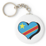 I Love Congo Democratic Republic Keychain