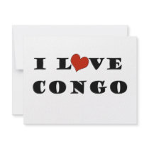 I Love Congo invitations