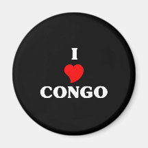 I Love Congo Refrigerator Magnets