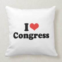I LOVE CONGRESS - .png Pillows