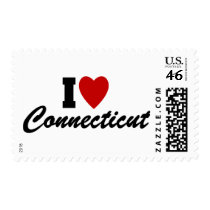I Love Connecticut postage by GeographyTees I Love Connecticut postage