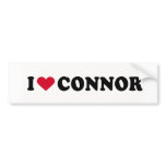 I LOVE CONNOR BUMPER STICKERS