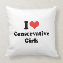 I LOVE CONSERVATIVE GIRLS - .png Pillows