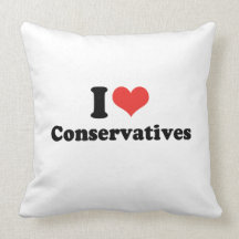 I LOVE CONSERVATIVES - .png Throw Pillow