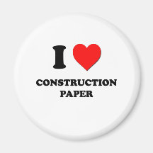 I love Construction Paper Refrigerator Magnets
