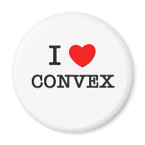 I Love Convex Fridge Magnet