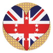 I Love Cook Islands Round Sticker